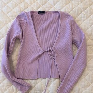 T.J.Maxx Lavender Ribbed Cardigan